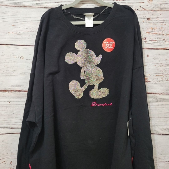 Disney Mickey Mouse Disneyland Reverse Sequin Sweater - Picture 11 of 14